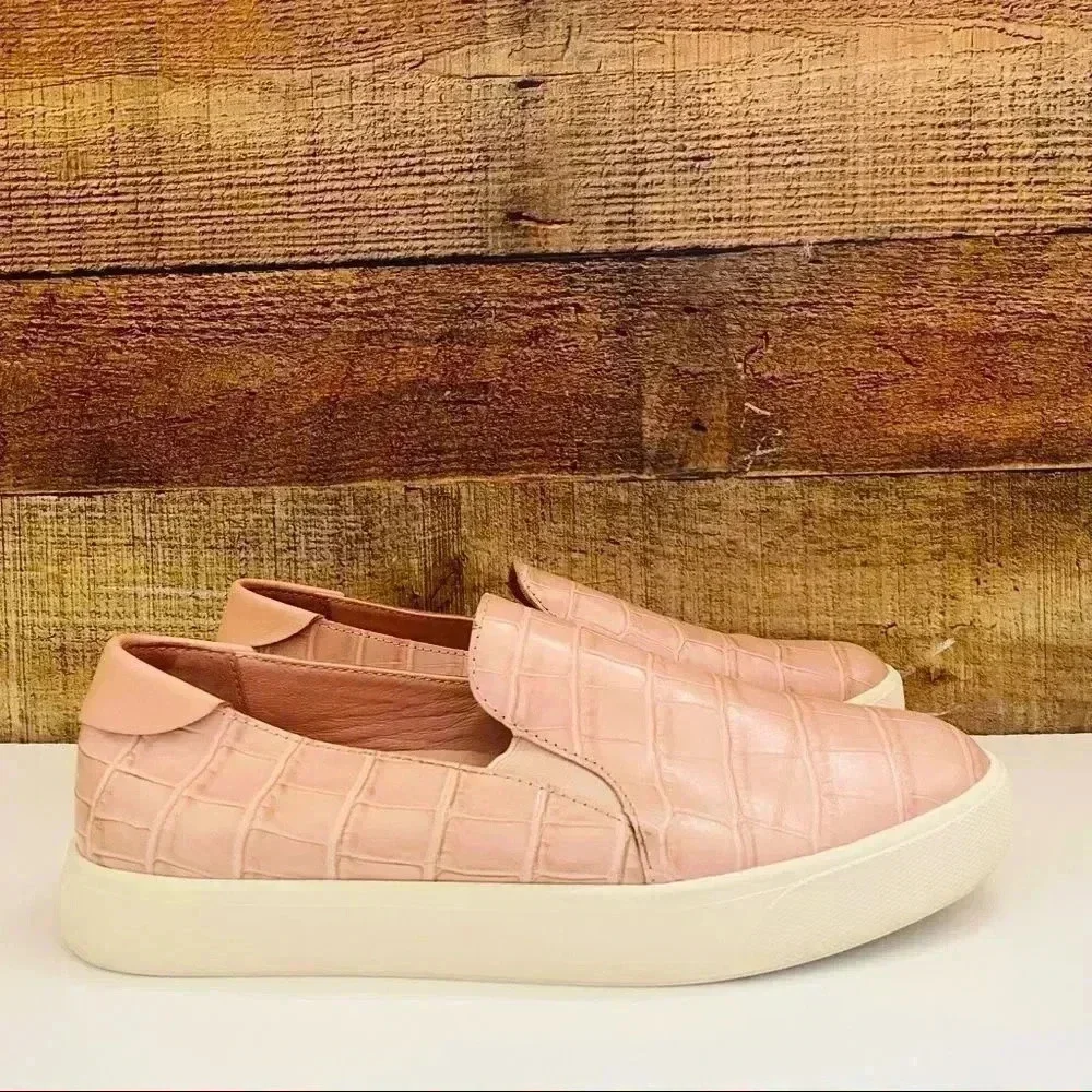 Cole Haan GrandPro Croc Leather Sneakers Pink - Picture 2 of 10